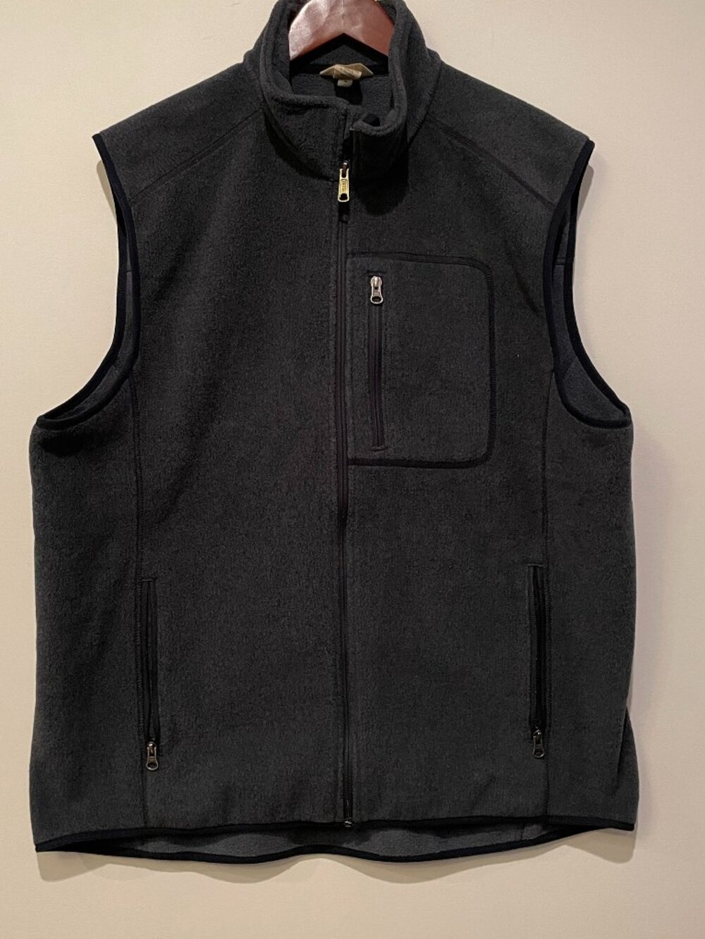 Duluth Trading Fleece Vest Mens XL Blue Full Zip Outdoor Workwear
